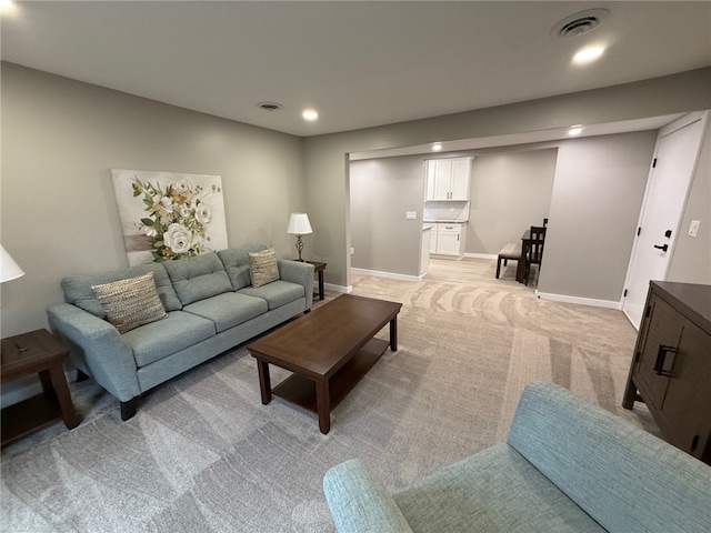 view of carpeted living room