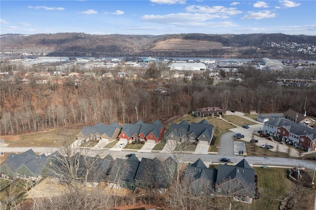 bird's eye view with a residential view