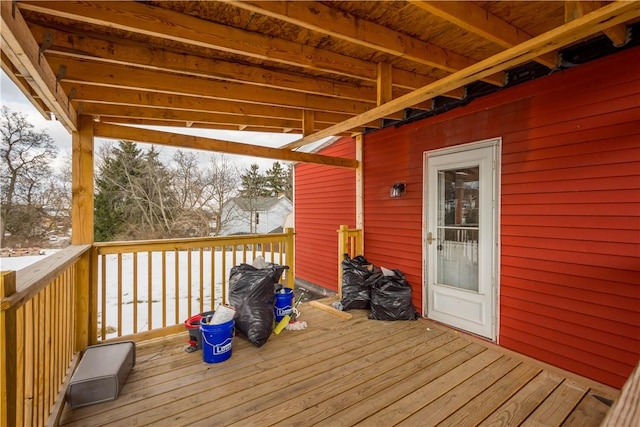 view of wooden deck