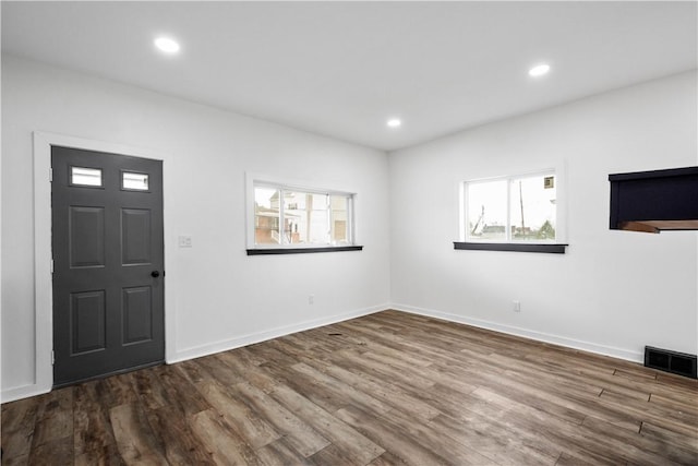 foyer entrance featuring hardwood / wood-style flooring