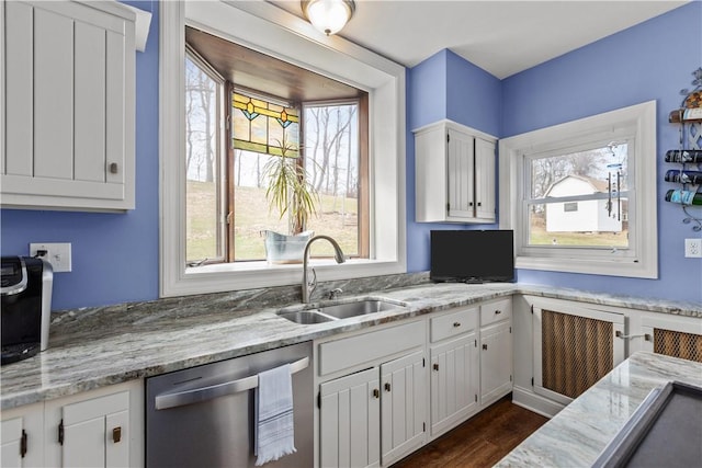 2515 Middle Rd, Hampton, PA 15116 - kitchen with dishwasher, a sink, plenty of natural light, and white cabinetry