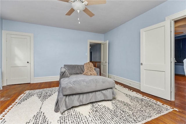 2515 Middle Rd, Hampton, PA 15116 - sitting room featuring a ceiling fan, wood finished floors, and baseboards