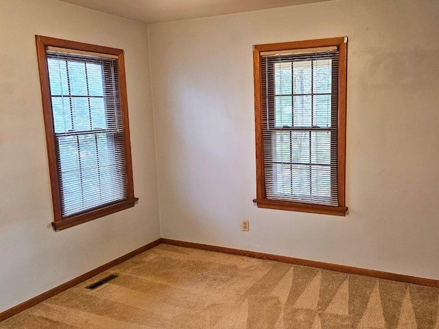 view of carpeted empty room