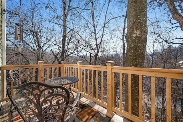 view of wooden terrace