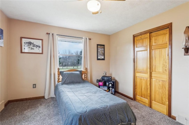 bedroom featuring carpet flooring