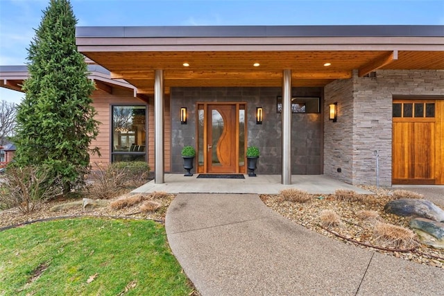 view of doorway to property