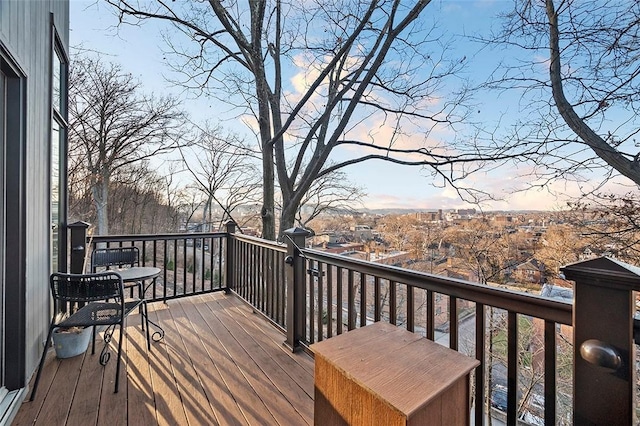 view of deck at dusk