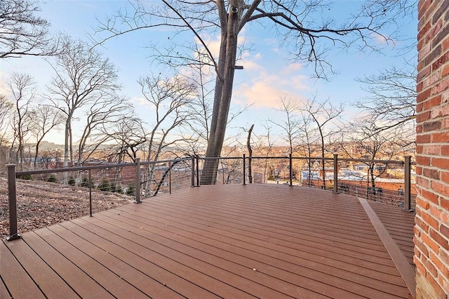 view of deck at dusk