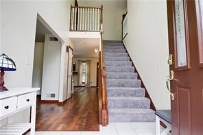 entrance foyer featuring wood-type flooring