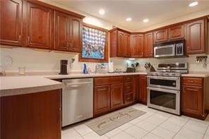 kitchen with appliances with stainless steel finishes