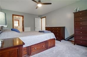 view of carpeted bedroom