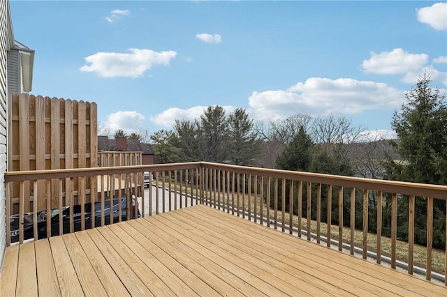 view of wooden terrace