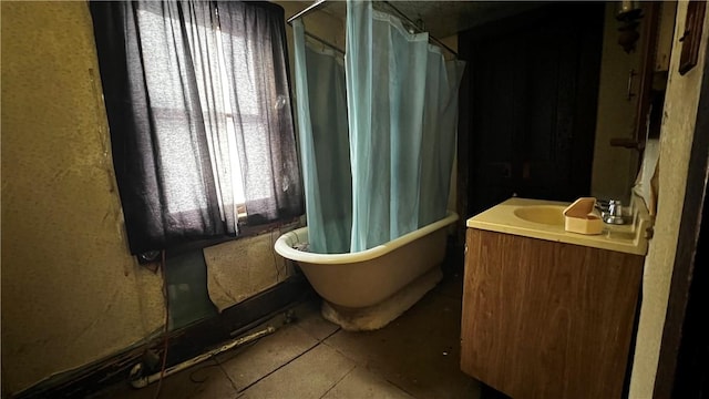 900 Washington Ave Unit 205, New Galilee, PA 16141 - bathroom featuring vanity and shower / bathtub combination with curtain