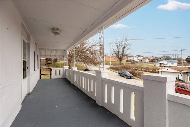 view of patio featuring a porch