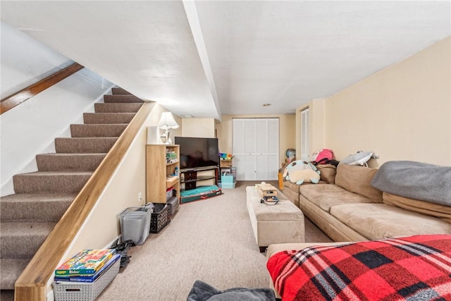 view of carpeted living room