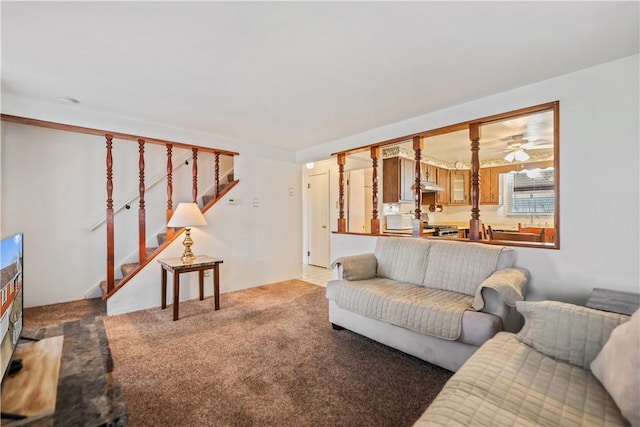 view of carpeted living room