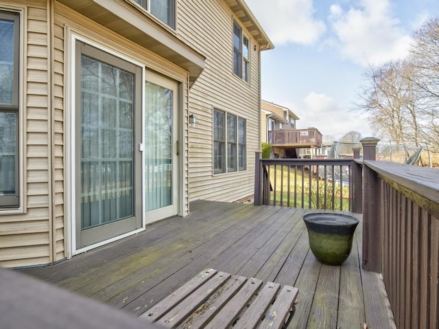 view of wooden deck