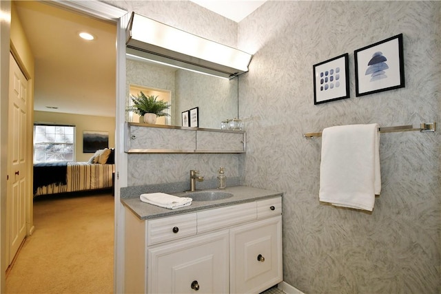 bathroom with vanity