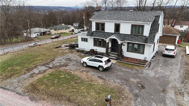 view of front facade with a garage