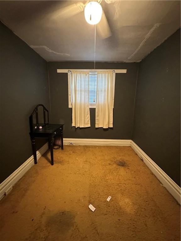 unfurnished dining area with carpet