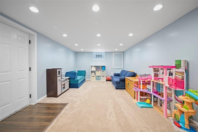 playroom featuring carpet