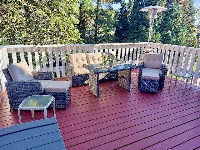 deck with outdoor lounge area