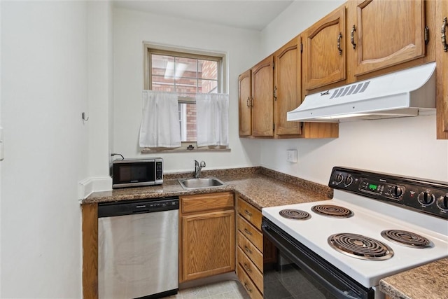 kitchen with stainless steel appliances and sink