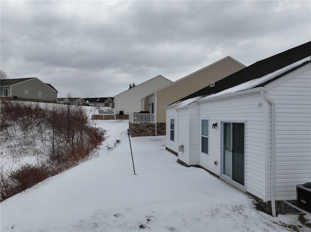 view of snowy yard