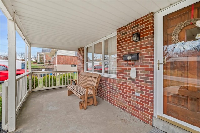 view of patio / terrace with a porch