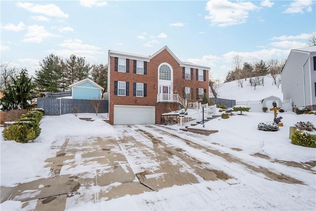 view of front of house featuring a garage