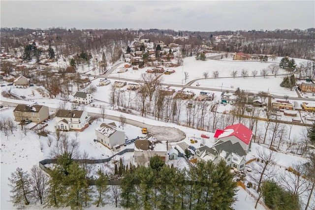 view of snowy aerial view