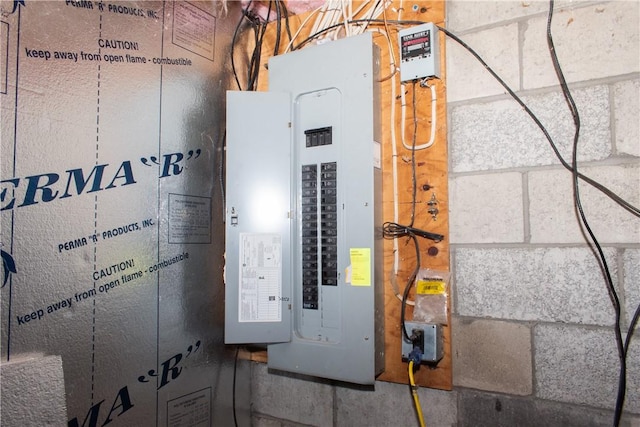 utility room with electric panel