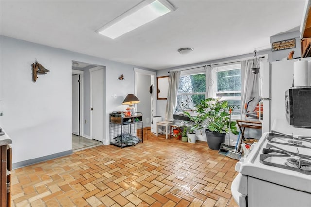 kitchen with hanging light fixtures