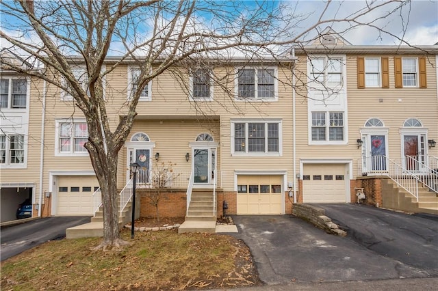 view of property featuring a garage