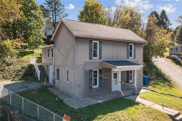 view of front property with a front yard