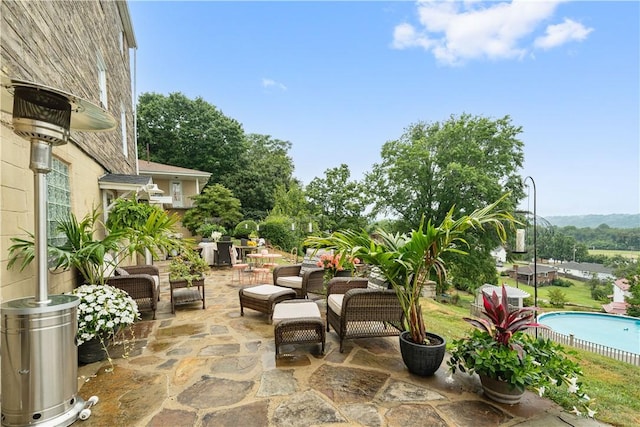 view of patio / terrace featuring an outdoor hangout area