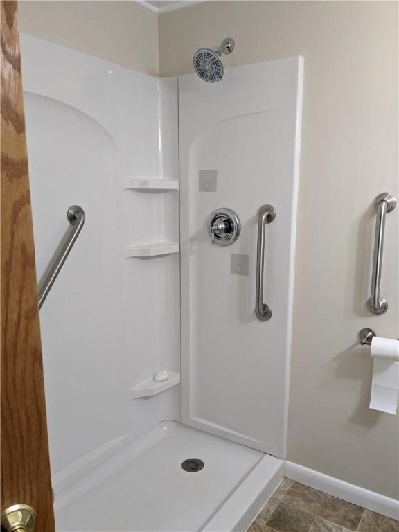 bathroom with walk in shower