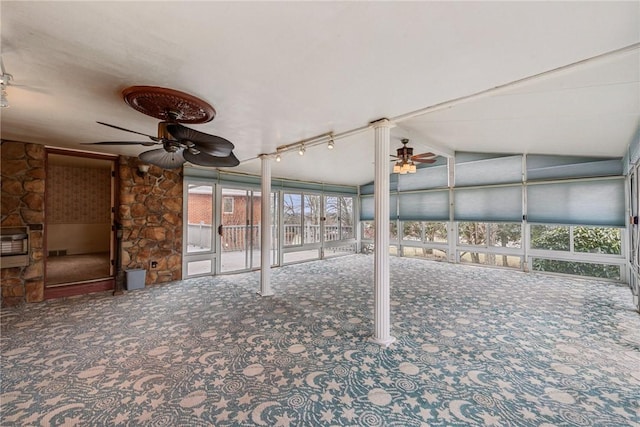 view of patio with ceiling fan