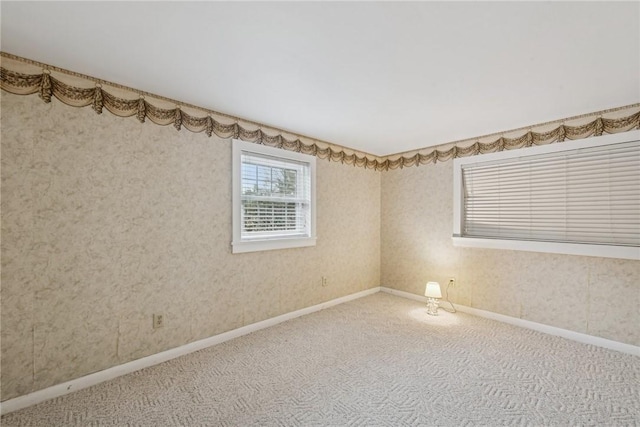 spare room featuring carpet flooring