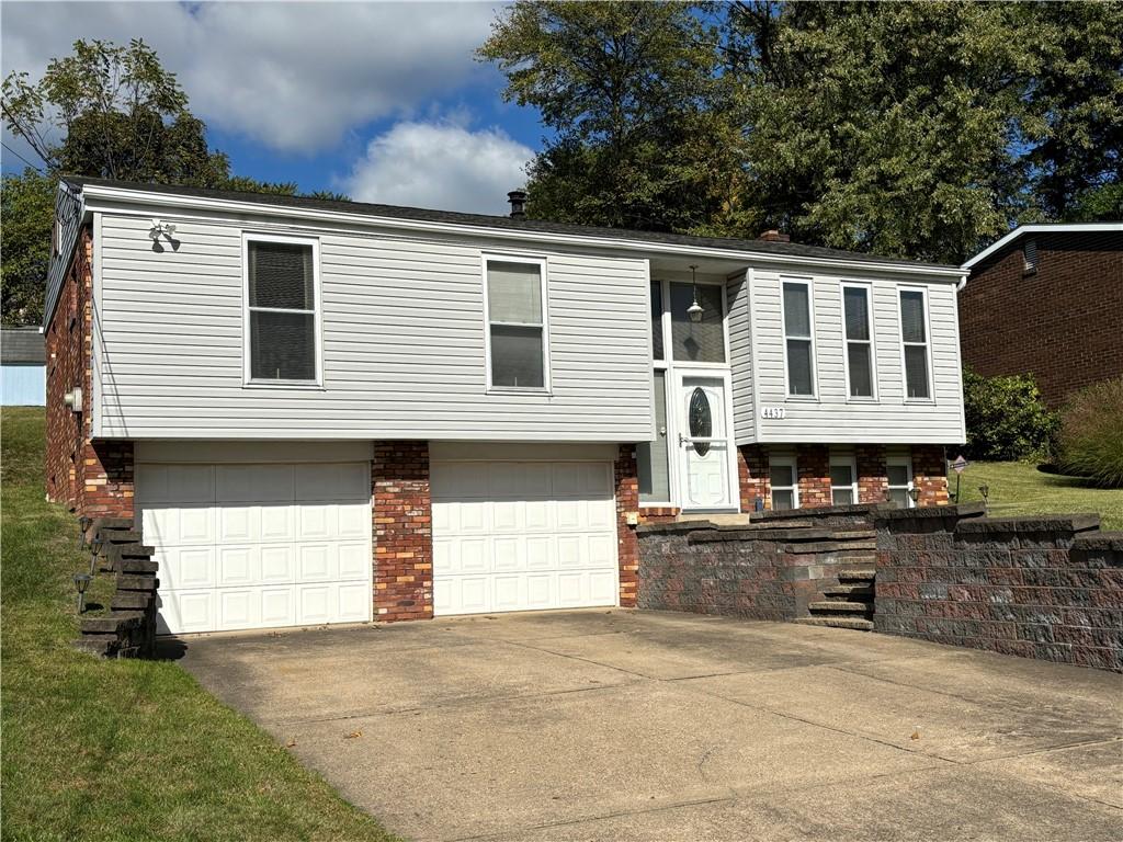 split foyer home with a garage