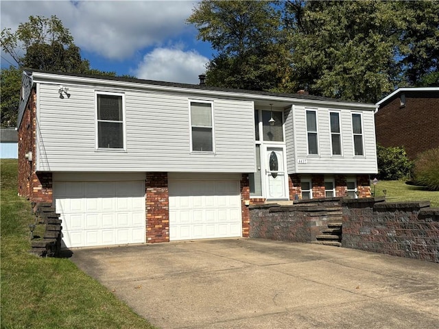 split foyer home with a garage