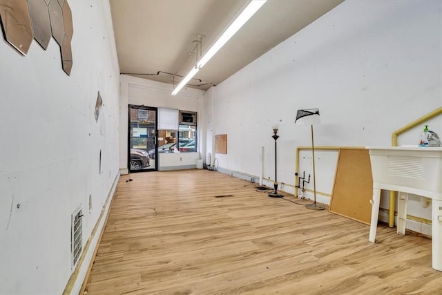 interior space featuring light wood-type flooring