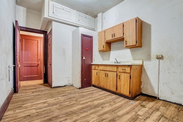 kitchen featuring light hardwood / wood-style flooring