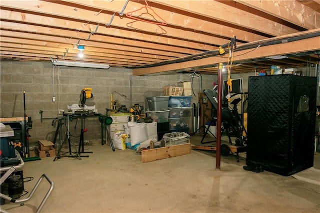 view of basement