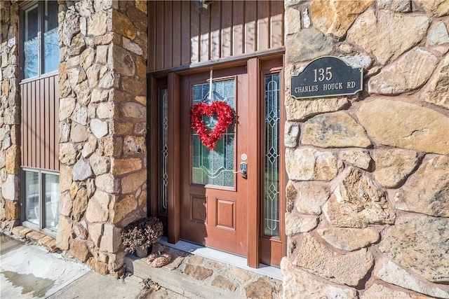 view of doorway to property