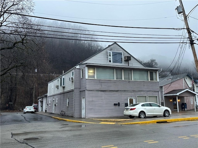 front of property with a garage