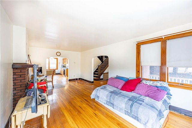 bedroom featuring hardwood / wood-style floors