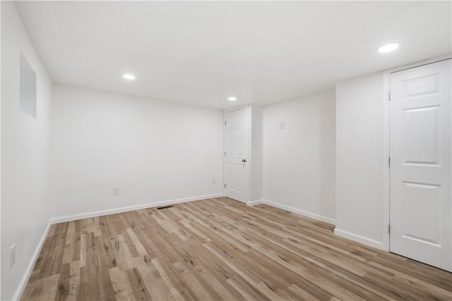 empty room featuring light hardwood / wood-style flooring