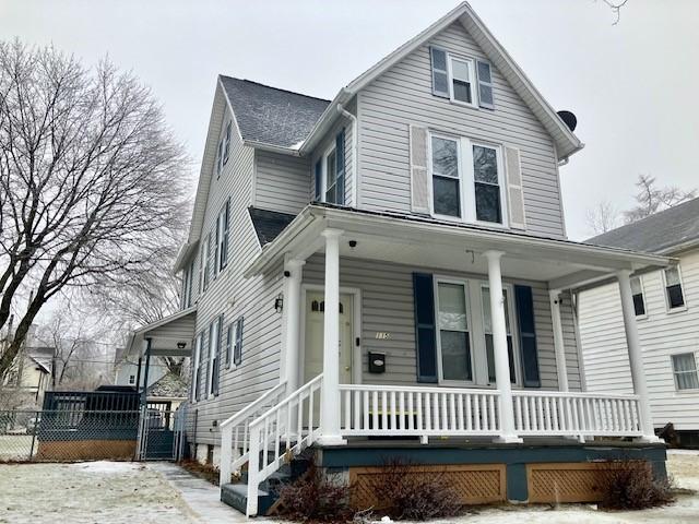 front of property with a porch