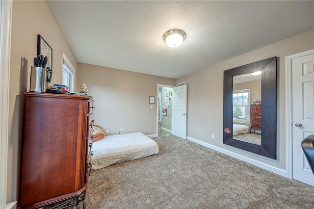 living area featuring carpet flooring